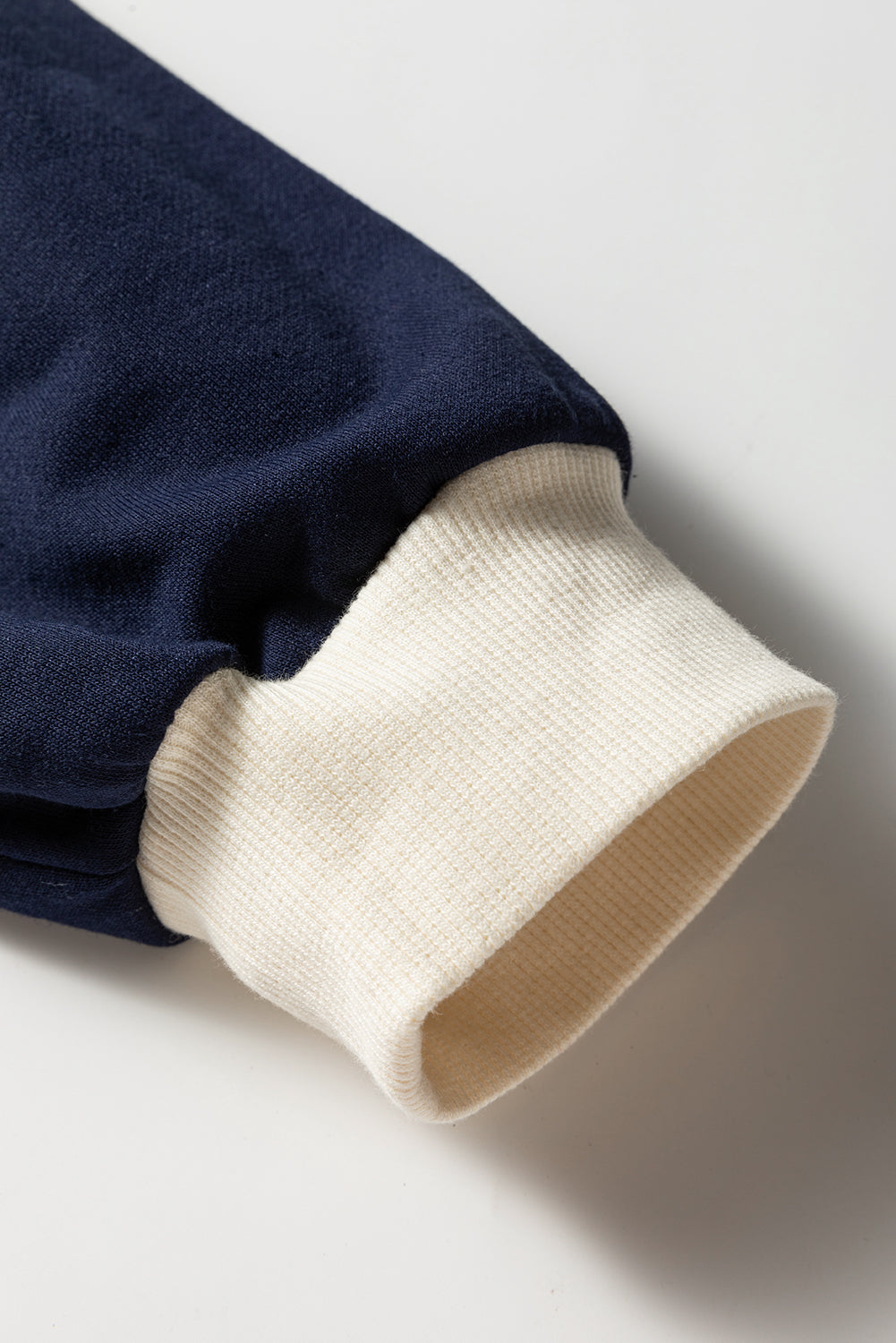 Navy Blue Plus Color Block Drop Shoulder Top and Lace-up Skirt Outfit