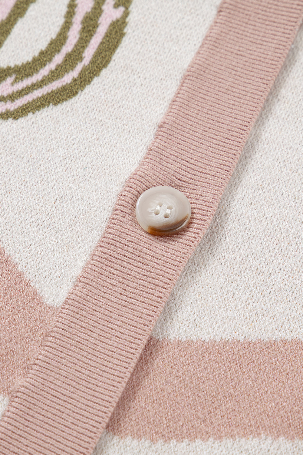 Apricot Western Desert Cactus Print Plus Size Button Cardigan Sweater