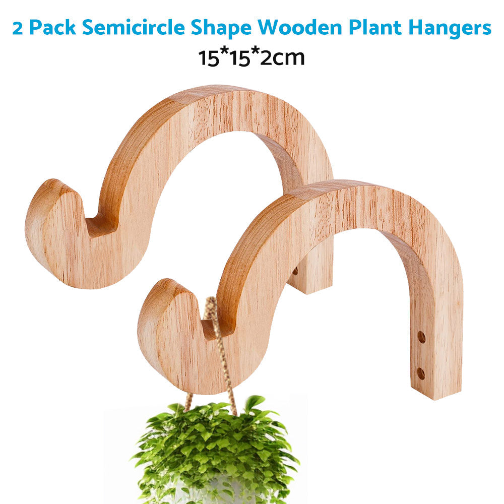 Plant Hanger Hanging Plant Hook Wooden Hanging Basket Wall Plant Hook Flower Pot-2
