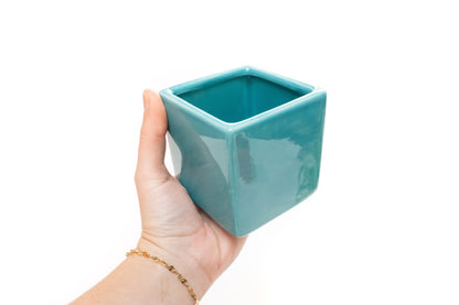 Ceramic Cube Container - Choose Your Color