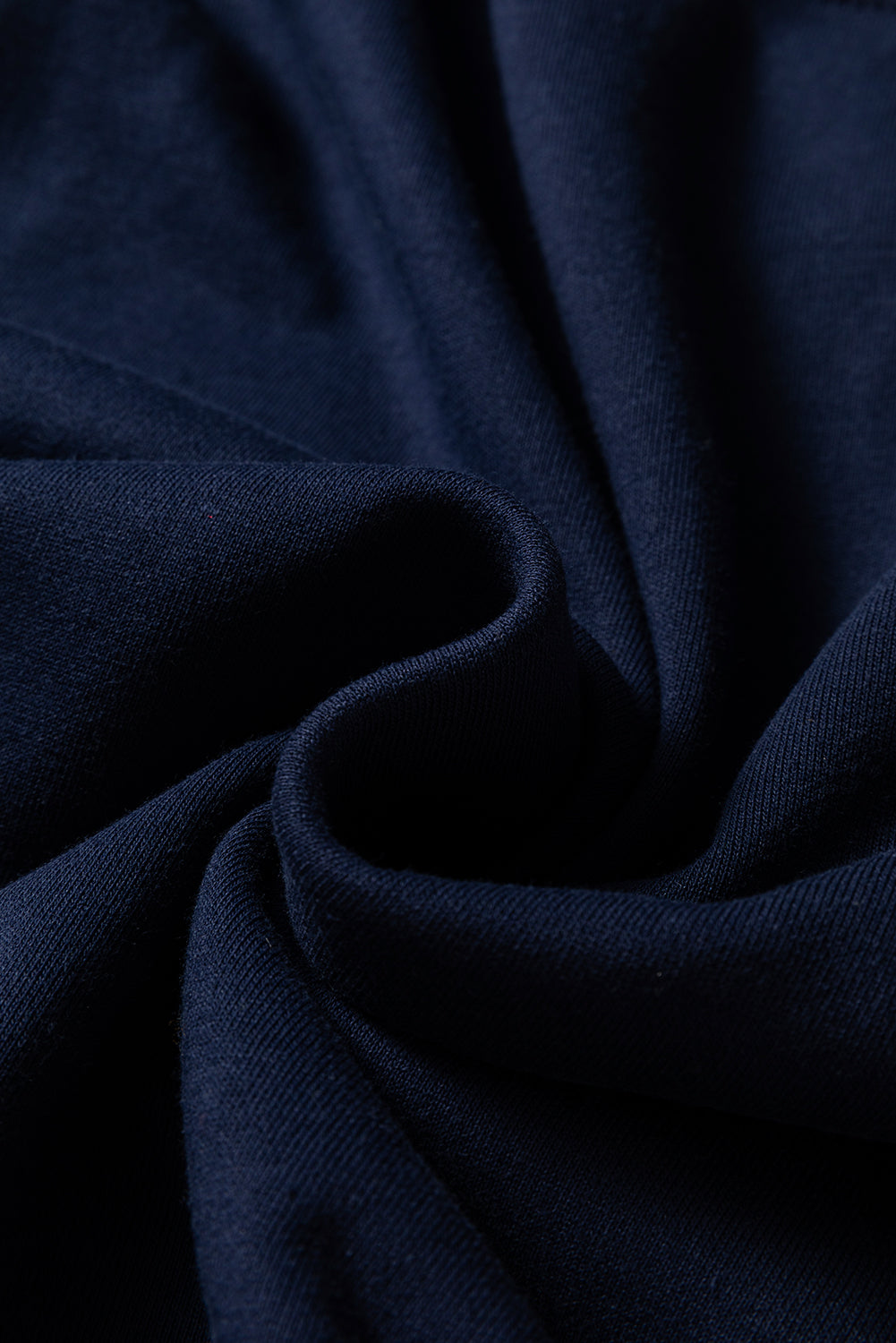 Navy Blue Plus Color Block Drop Shoulder Top and Lace-up Skirt Outfit