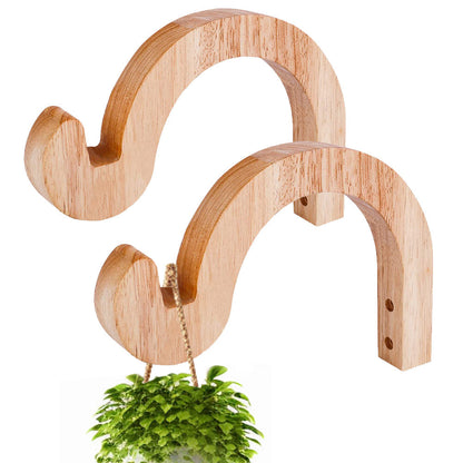 Plant Hanger Hanging Plant Hook Wooden Hanging Basket Wall Plant Hook Flower Pot-5
